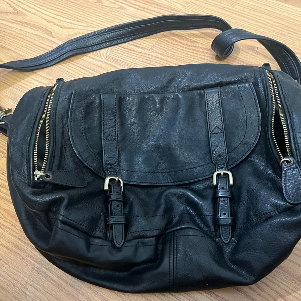 Black leather Sabina purse